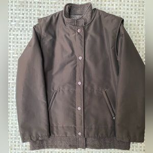 Wool 2n1 Coat & Vest, brown